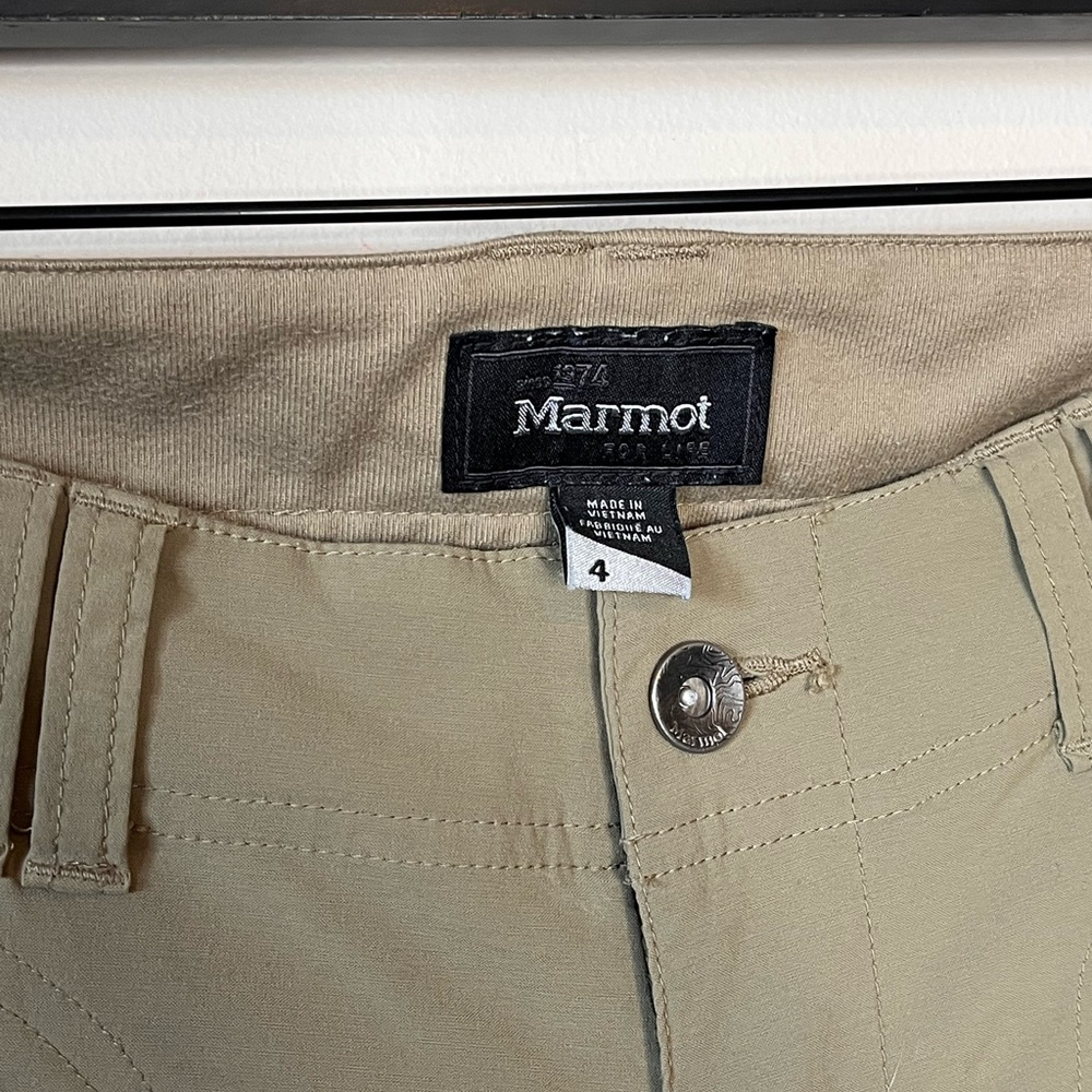 MARMOT Women's Lobo's Convertible Pant Size 4 Khaki Hiking Travel Gorpcore - Picture 5 of 6